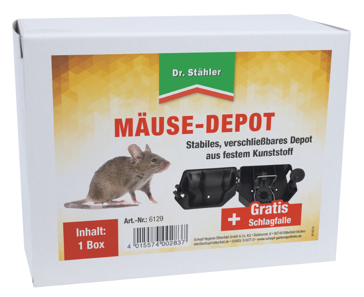 Dr. Stähler Garten-Apotheke Mäuse-Depot mit Schlagfalle